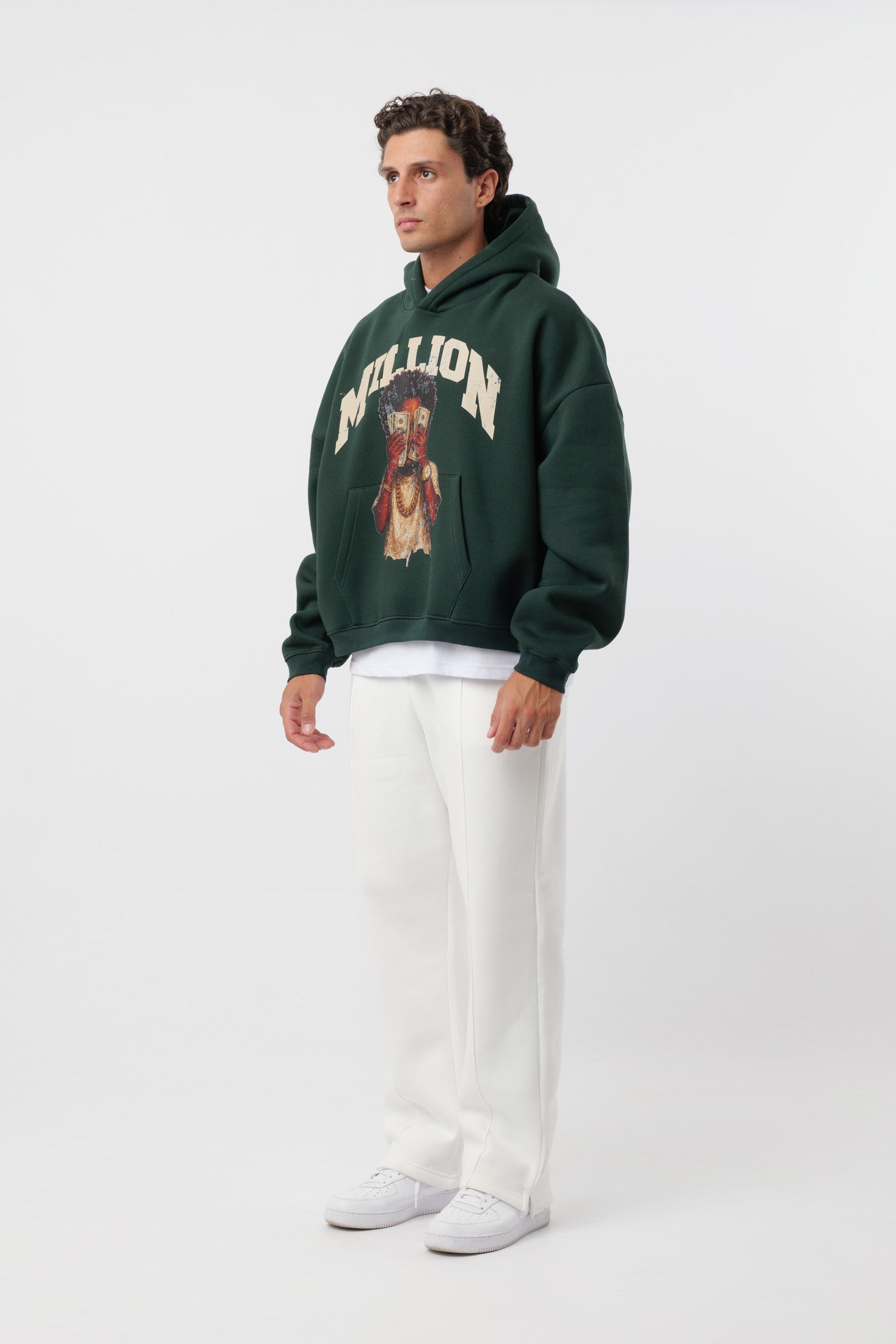 Jogginghose Logo Creme