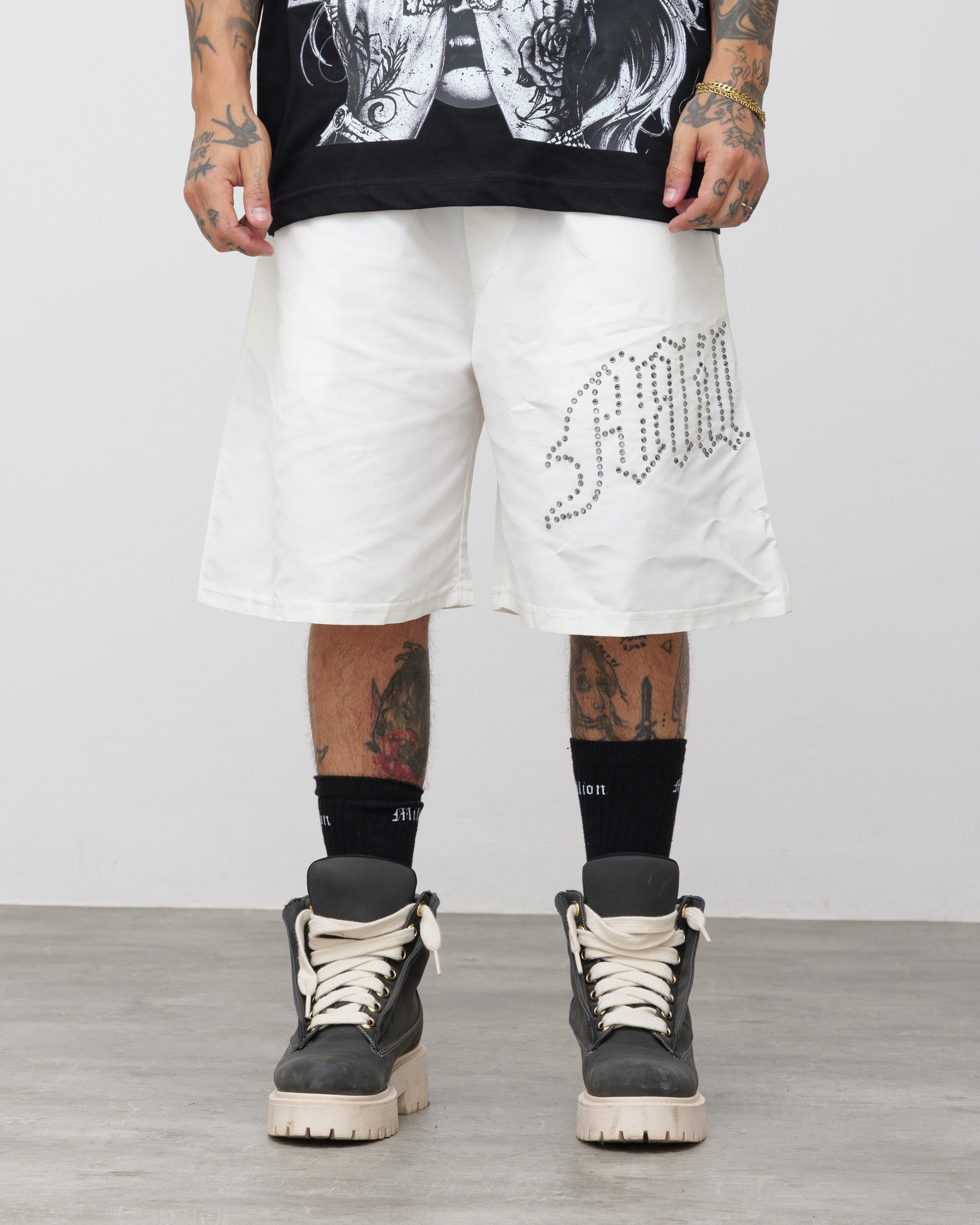 Shorts Tech Bianco - Diamond Nero
