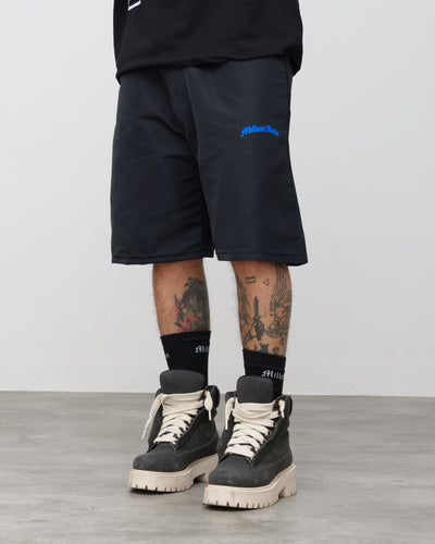 Shorts Tech Nero - Logo Blu