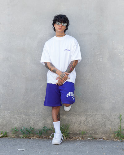 T-Shirt Weißes Arch Logo Violett