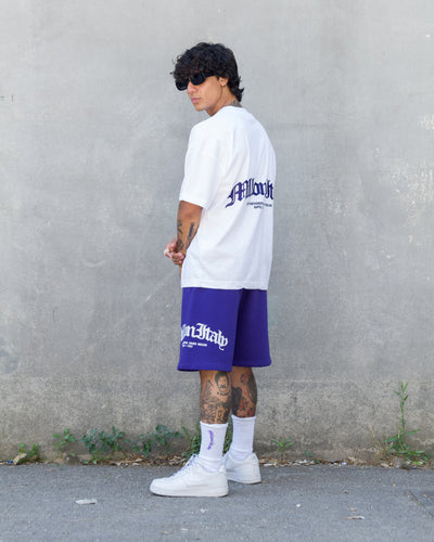T-Shirt Weißes Arch Logo Violett