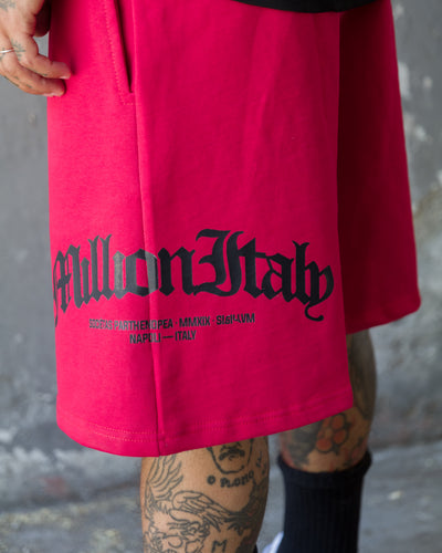 Rote Shorts mit Arch Logo