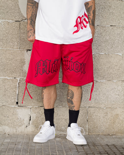 Rote Gothic-Shorts
