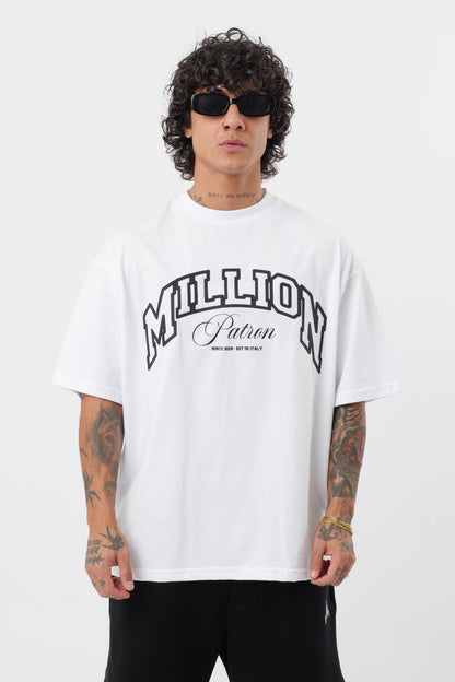 Weißes T-Shirt mit schwarzem Logo