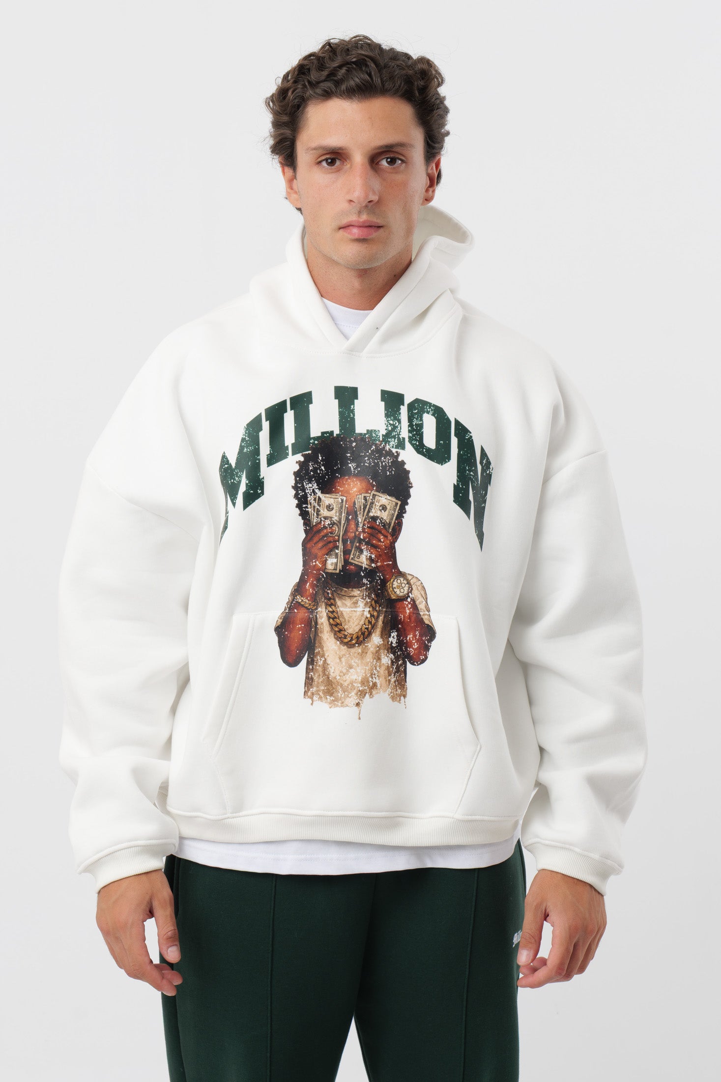 Cremefarbener Kinder-Hoodie
