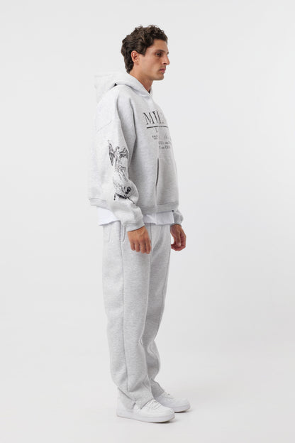Jogginghose Logo Grau