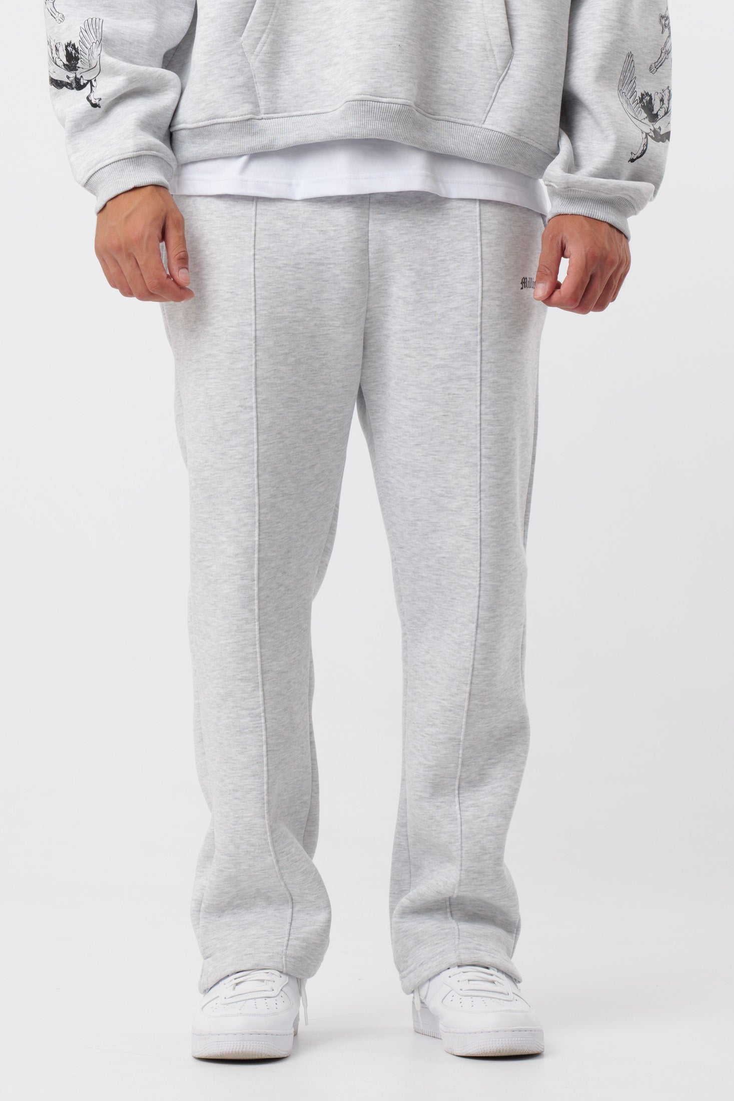 Jogginghose Logo Grau