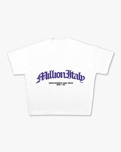T-Shirt Weißes Arch Logo Violett